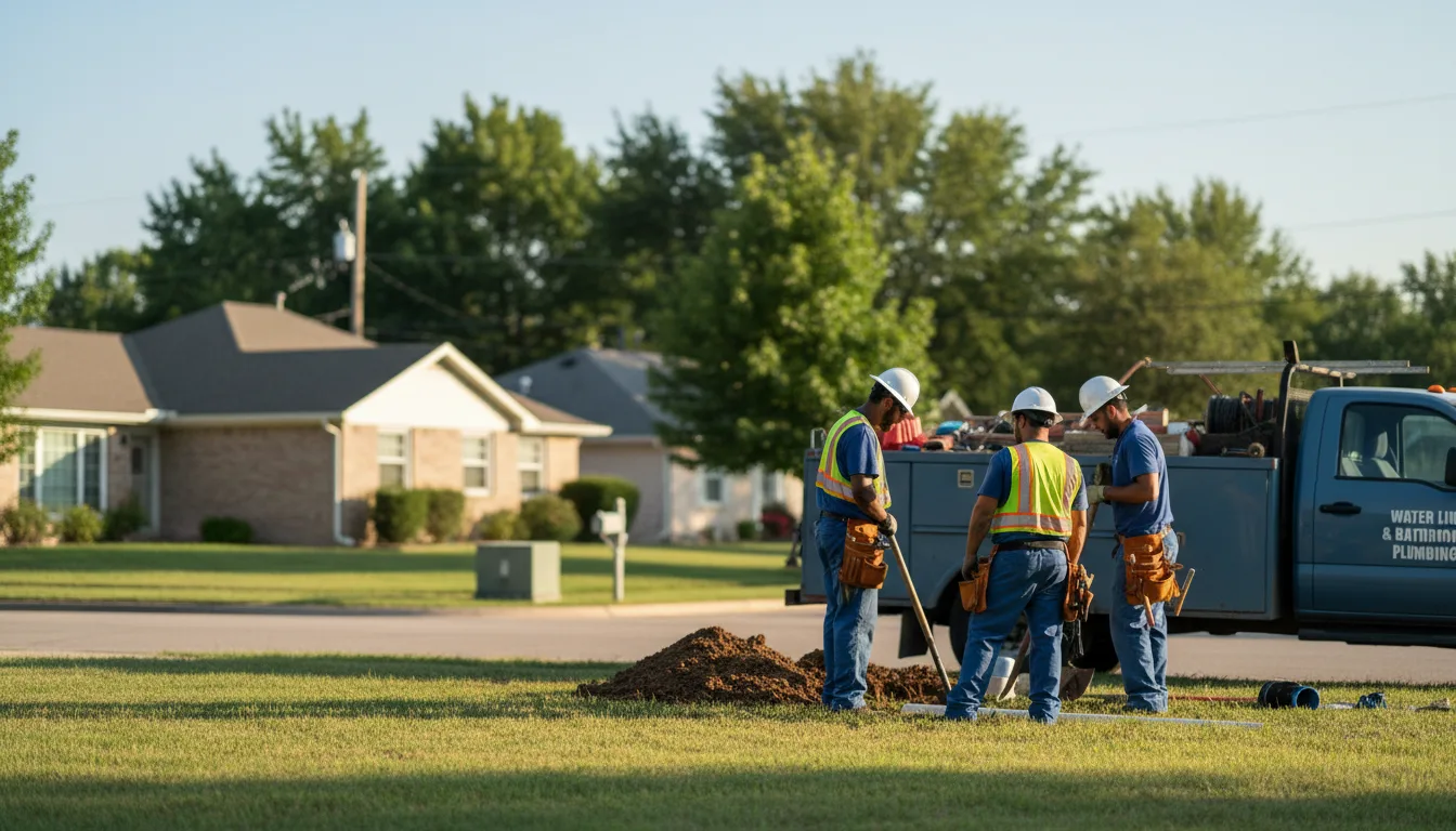 Residential water line and bathroom plumbing service in Cedar Valley, UT